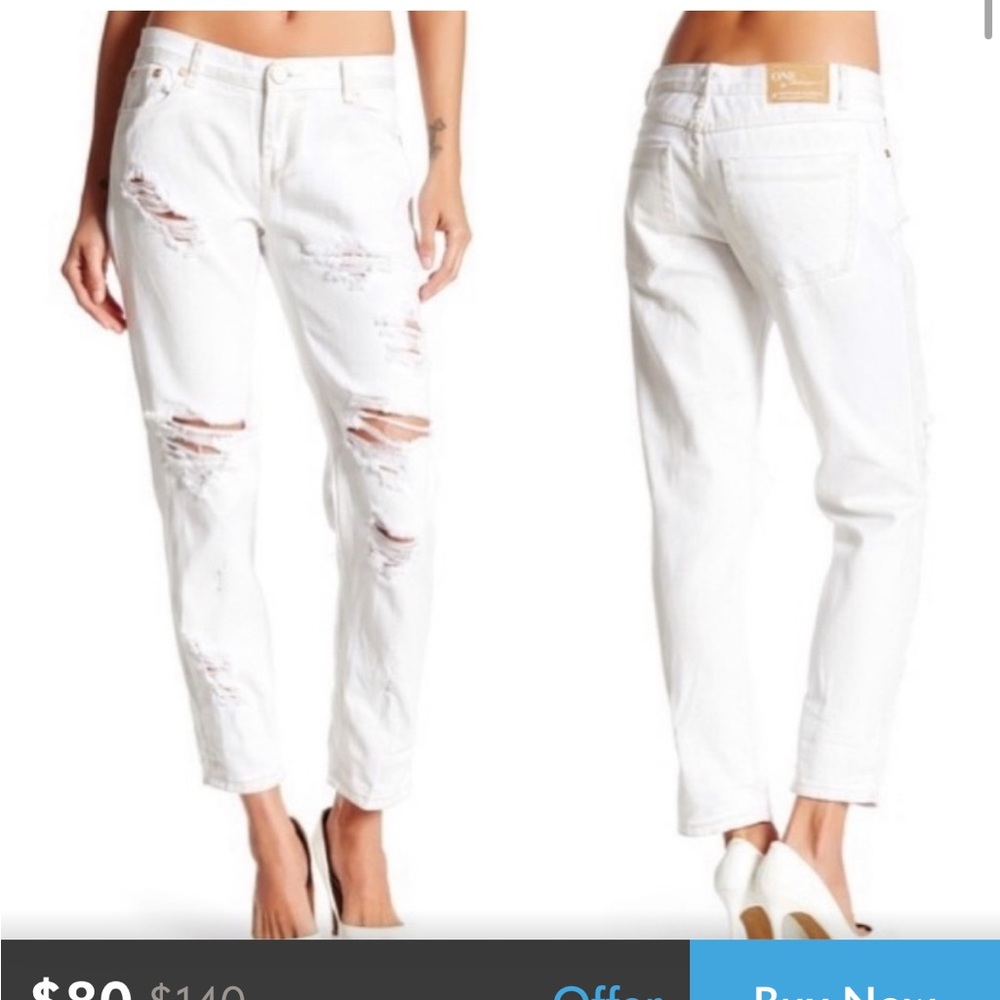 One teaspoon white jeans